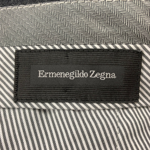 ERMENEGILDO ZEGNA Size 36 Charcoal Wool Zip Fly Dress Pants