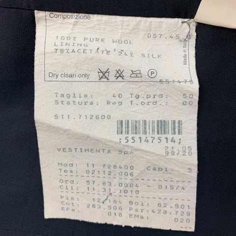 GIORGIO ARMANI Size 40 Black Wool Vest