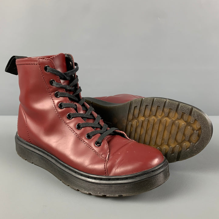 DR. MARTENS Size 8 Burgundy Leather Boots