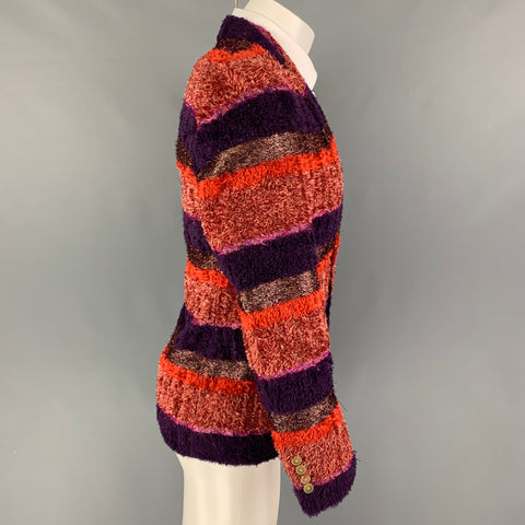 WALTER VAN BEIRENDONCK FW 16 Size 36 Multi-Color Textured Sport Coat