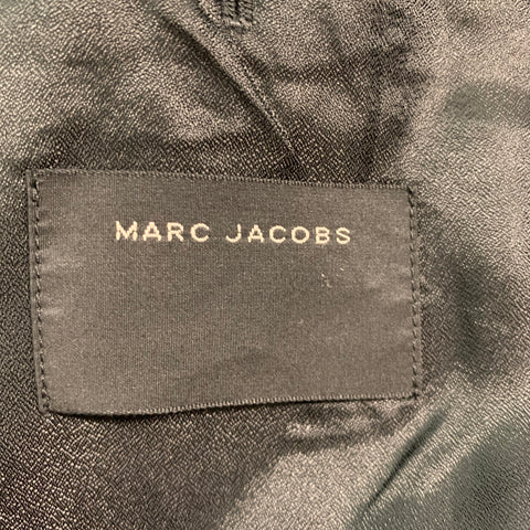 MARC JACOBS Size 38 Black Wool Polyester Tuxedo Sport Coat