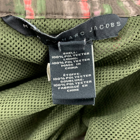 MARC by MARC JACOBS Size M Taupe & Olive Print Polyester Drawstring Swim Trunks