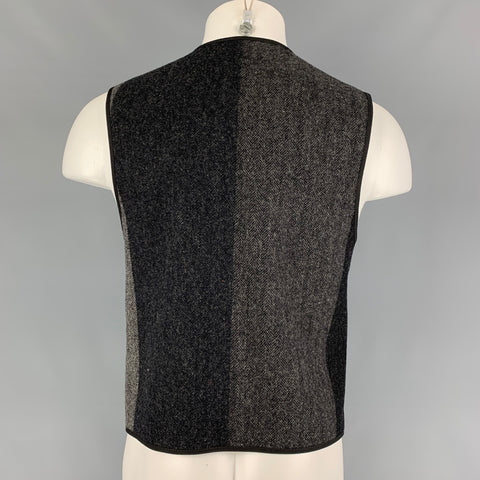 SCHOTT Chaleco de espiga gris carbón Talla M