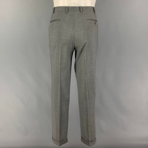 LANVIN Size 40 Gray Wool Notch Lapel Suit