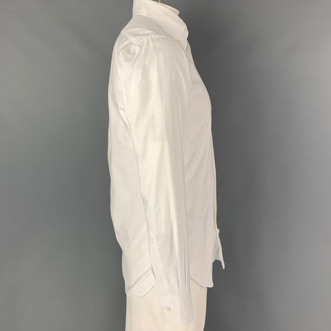 HAMILTON Size L White Oxford Long Sleeve Shirt