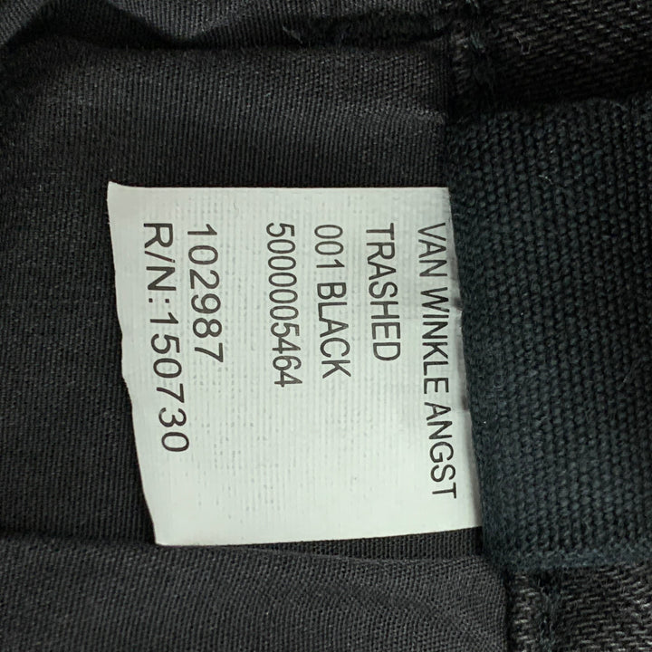 KSUBI Talla 31 Vaqueros pitillo de algodón desgastados color carbón