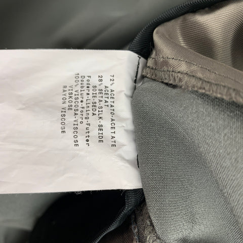ARMANI COLLEZIONI Size 6 Grey Acetate Silk Pleated Wide Leg Dress Pants