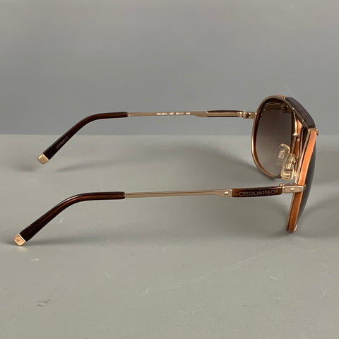 DSQUARED2 Brown Solid Acetate & Metal Sunglasses & Eyewear