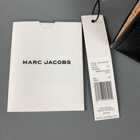 MARC JACOBS Black Tan Color Block Leather Clutch