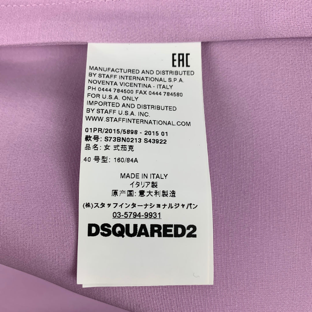 DSQUARED2 Size 4 Lavender Silk Cotton Jacket Blazer