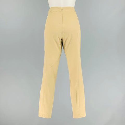 RALPH LAUREN Taille 10 Leggings kaki en coton élasthanne avec fermeture éclair au dos