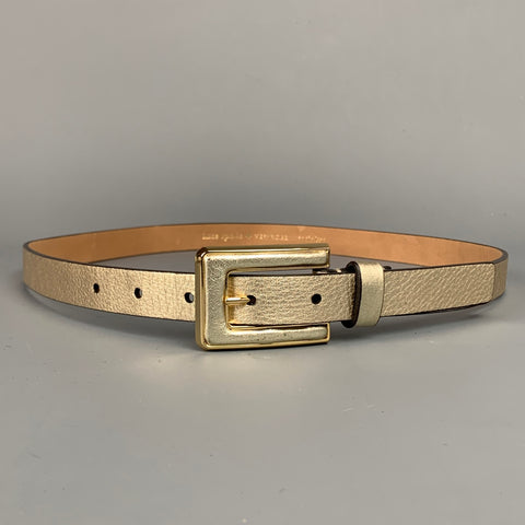 KATE SPADE Ceinture fine en cuir doré taille S