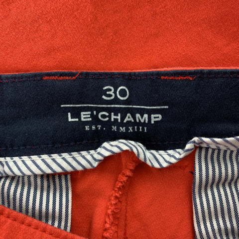 LE'CHAMP Size 29 Orange Cotton Zip Fly Casual Pants