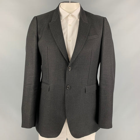 BURBERRY PRORSUM Size 44 Regular Charcoal Wool Notch Lapel Sport Coat