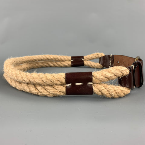 PIAZZA SEMPIONE Taille S Ceinture en cuir corde naturelle