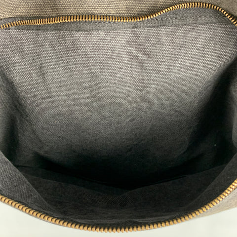 MARTIN MARGIELA Charcoal Canvas Cotton Shoulder Strap Sack Bag
