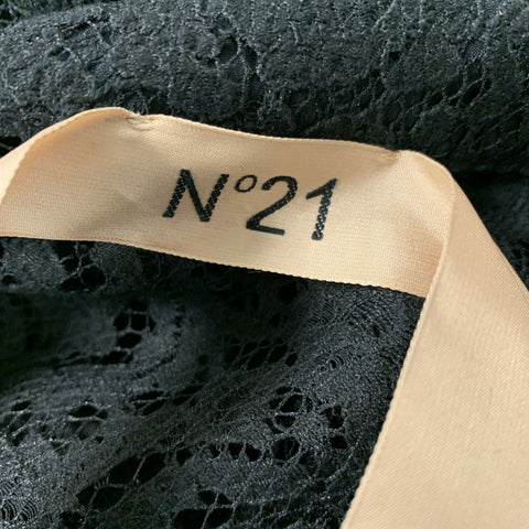 Nº21 Size M Black Lace  Patch Pockets Shirt
