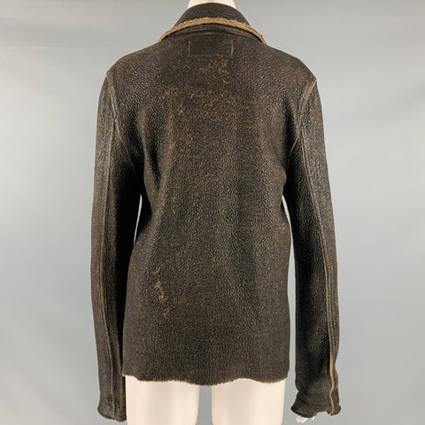 L.G.B Size S Brown Tan Cotton Shawl Collar Jacket