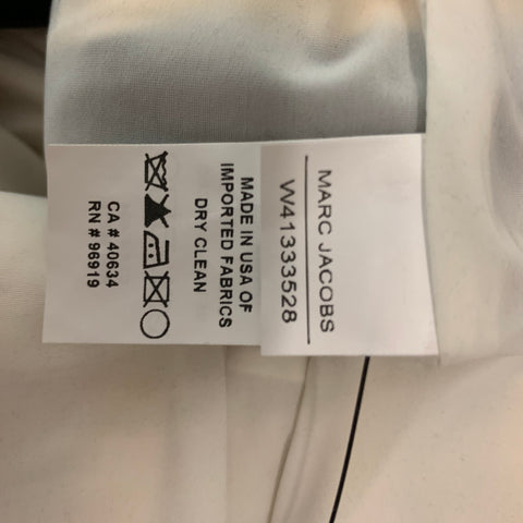 MARC JACOBS Size 0 Cream Black Silk Stripe Column Dress