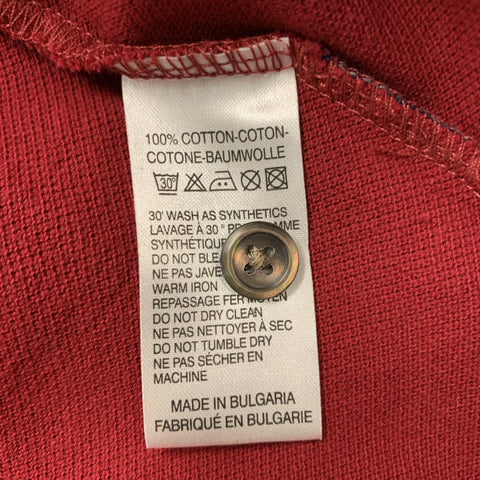 PAUL SMITH JEANS Polo con botones de piqué liso color burdeos Talla S
