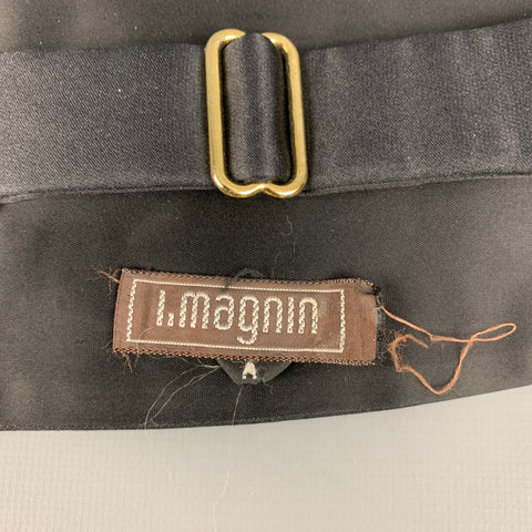 Vintage I.MAGNIN Black Satin Cummerbund
