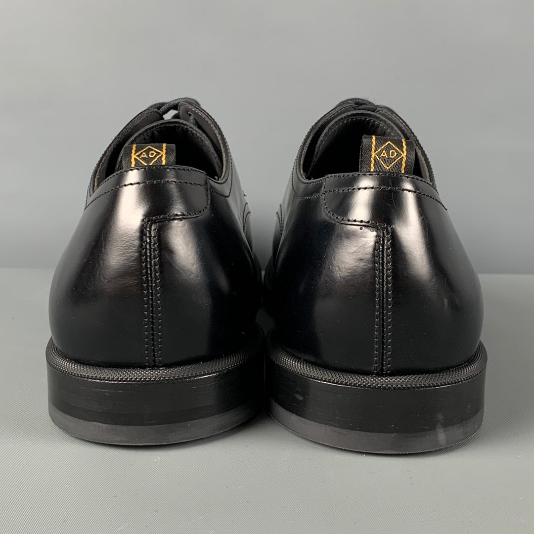 DUNHILL Size 12 Black Leather Lace Up Shoes