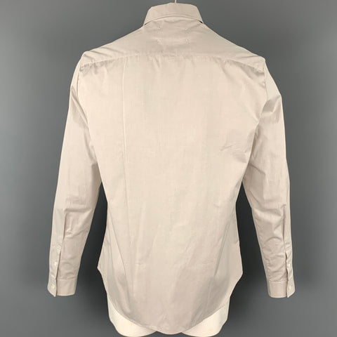 MAISON MARGIELA Size XL Light Grey Cotton Button Down Long Sleeve Shirt