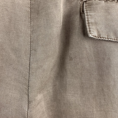 BRUNELLO CUCINELLI Size 28 Tan Linen / Cotton Drawstring Casual Pants