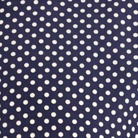 TOM FORD Size L Navy White Polka Dot Cotton Silk Button Up Long Sleeve Shirt