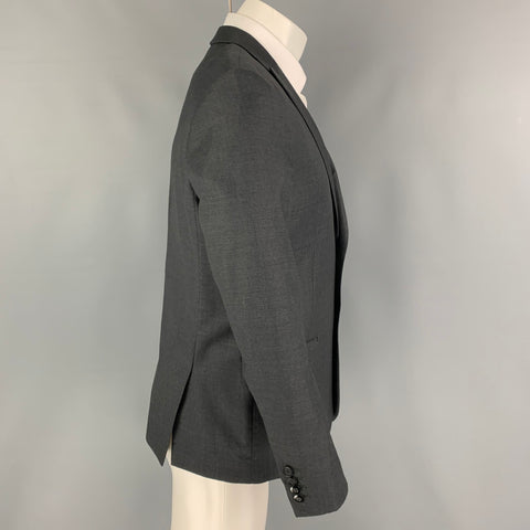 THE KOOPLES Size 38 Charcoal Wool Peak Lapel Sport Coat