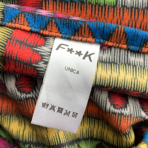 F**K Multi-Color Print Polyester Scarf