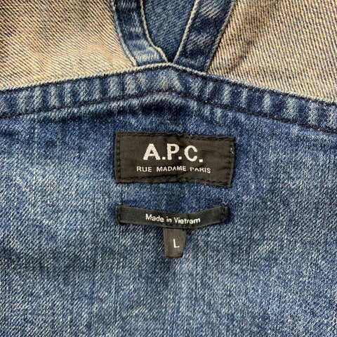 Overol clásico de mezclilla con lavado índigo talla L de APC