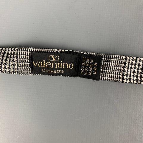 VALENTINO Nœud papillon en soie pied-de-poule noir et blanc