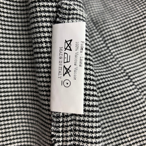 AQUARAMA Size 40 Black & White Heather Linen Blend Notch Lapel Sport Coat