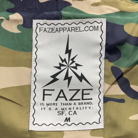 FAZE APPAREL Size M Black Cotton Zip & Buttons Jacket