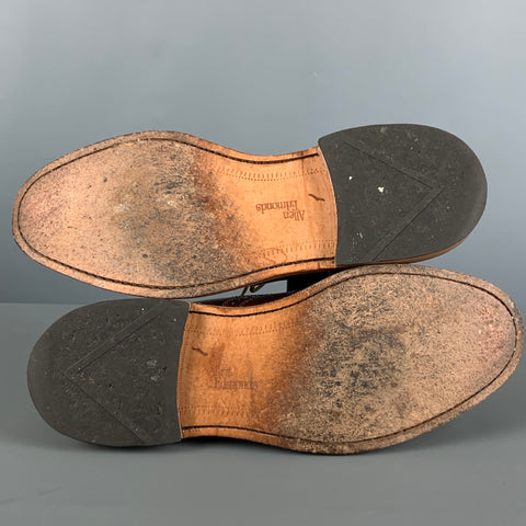 ALLEN EDMONDS Taille 10 Chaussures à lacets en cuir perforé marron à bout droit
