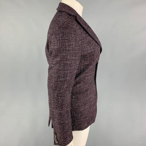 EMPORIO ARMANI Size 10 Purple Grey Heather Jacket Blazer