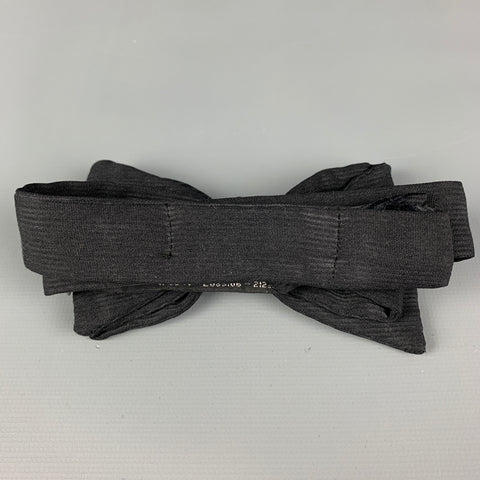 GIORGIO ARMANI Black Textured Silk Bow Tie