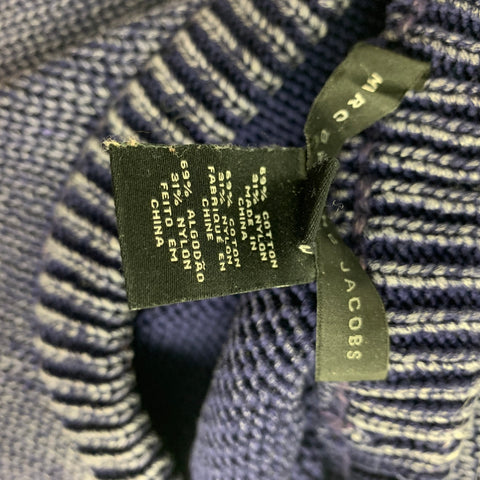 MARC by MARC JACOBS Size M Blue Knit Cotton Nylon Crew-Neck Sweater