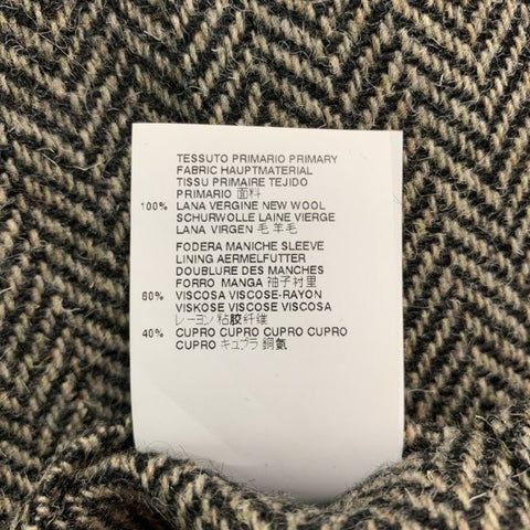 MARC JACOBS Size 38 Grey Black Herringbone Wool Notch Lapel Sport Coat