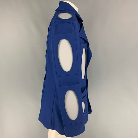 WALTER VAN BEIRENDONCK SS 21 Size 38 Blue Mirror Applique Polyester Coat