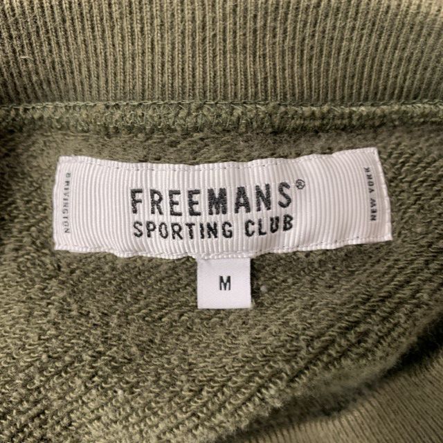 FREEMANS SPORTING CLUB Size M Olive Solid Cotton Crew-Neck Sweatshirt