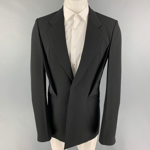 GIVENCHY Talla 40 Abrigo deportivo ajustado con solapa de muesca negro