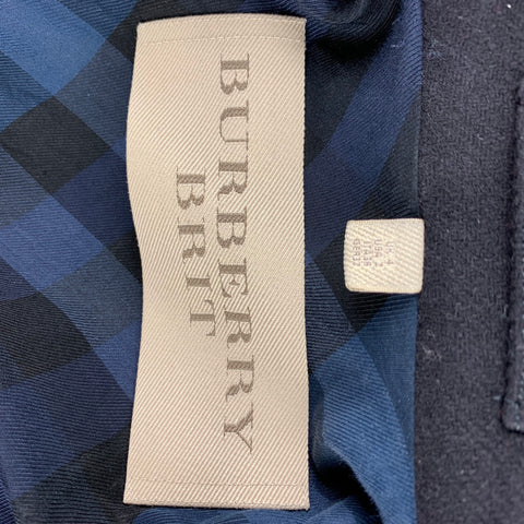 BURBERRY BRIT Taille 2 Veste à double boutonnage en laine noire / polyamide