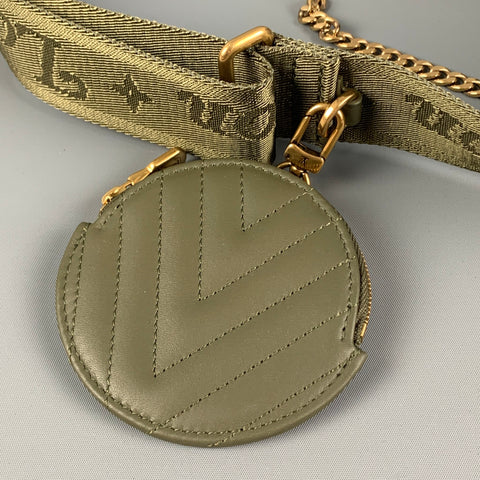 LOUIS VUITTON Olive Quilted Leather New Wave Multi Pochette Bag