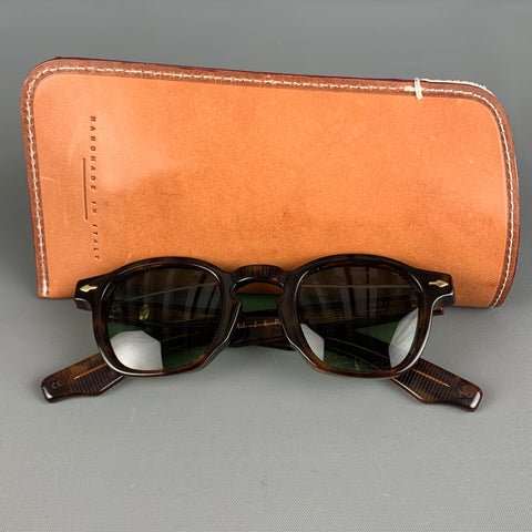 JACQUES MARIE MAGE Brown Tortoise Shell Acetate Sunglasses & Eyewear