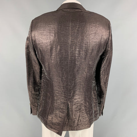 JOHN RICHMOND The Blitz Size 42 Brown Metallic Peak Lapel Sport Coat