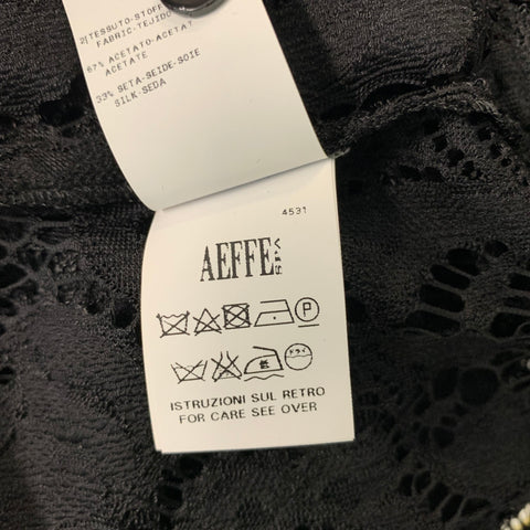 MOSCHINO Taille M Haut boutonné en polyamide dentelle noire