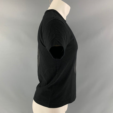 COMME des GARCONS PLAY Size S Black Graphic Cotton Crew-Neck T-shirt