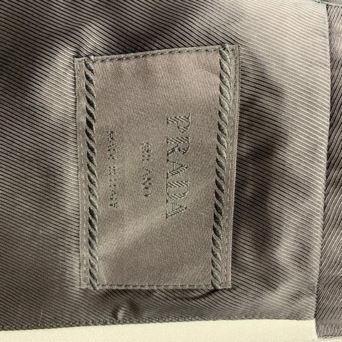 PRADA Size M Sea Foam Polyester Buttoned Car Coat